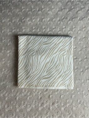 Parent's Choice Tan White Zebra Print Baby Receiving Blanket Flannel Cotton
